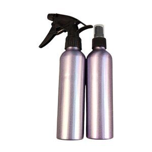 Aluminum Spray & Pump Bottles 2-Pack With Black Caps For Plant Garden Beauty Or